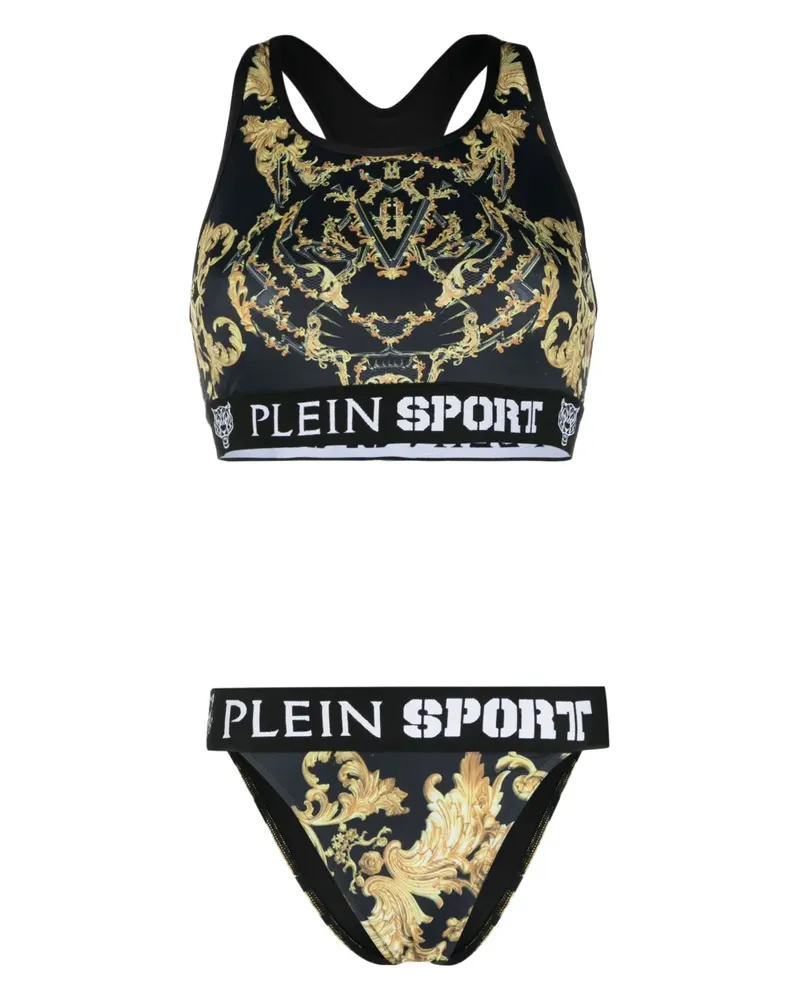 Philipp Plein Bikini mit Print - Schwarz Schwarz