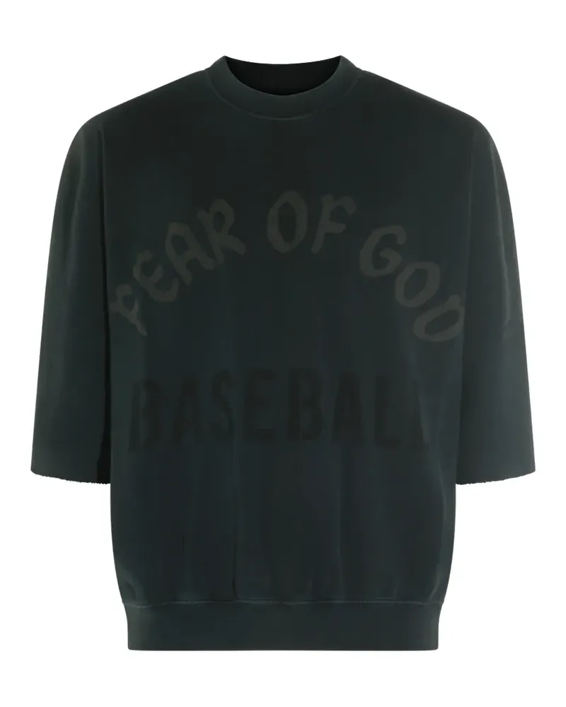 Fear of God logo-print short-sleeve sweater - Grau Grau