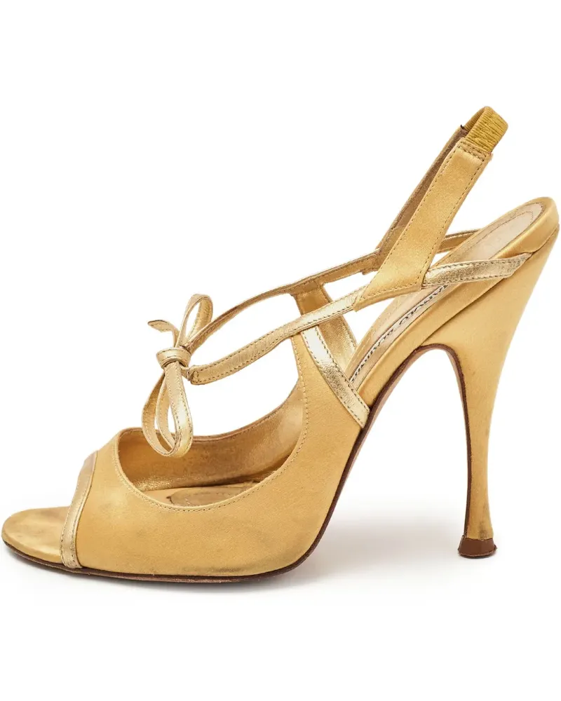 Manolo Blahnik Pre-owned Riemensandalen 115mm - Gold Gold
