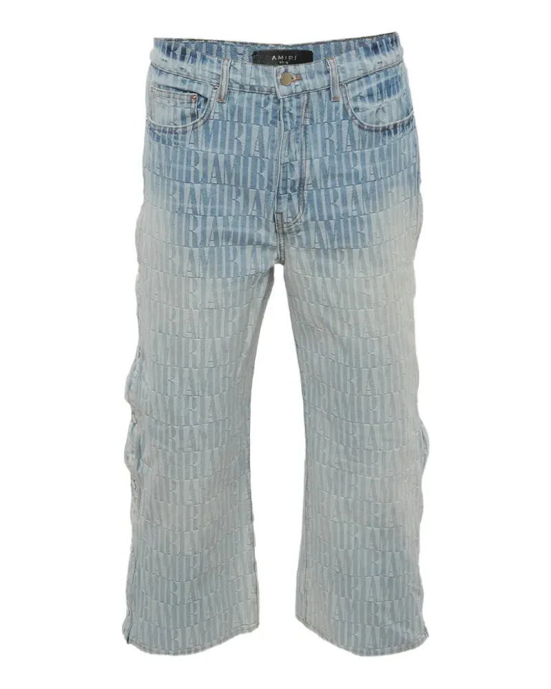 Amiri logo-jacquard snap-off jeans - Blau Blau