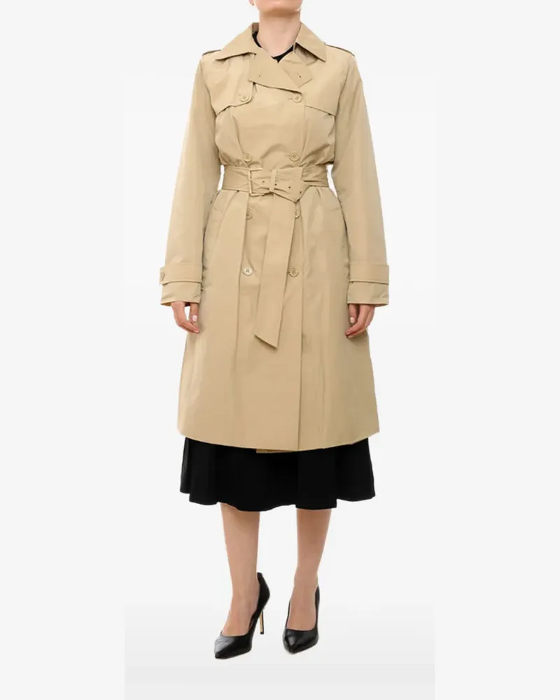 Michael Kors belted double-breasted trench coat - Nude Nude