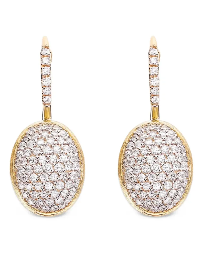 NANIS Mittelgroße Ciliegine Hängeohrringe mit Diamanten - Gold Gold