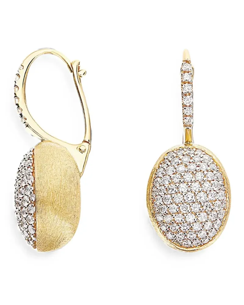 NANIS medium Ciliegine diamond drop earrings - Gold Gold