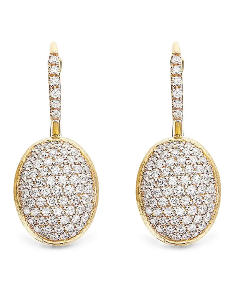 NANIS Mittelgroße Ciliegine Hängeohrringe mit Diamanten - Gold Gold