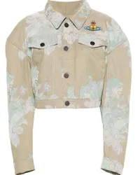 Vivienne Westwood Bestickte Jeansjacke Nude