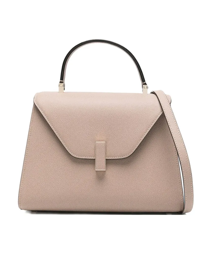 Valextra Mini Tote Bag mit Klappe - Nude Nude
