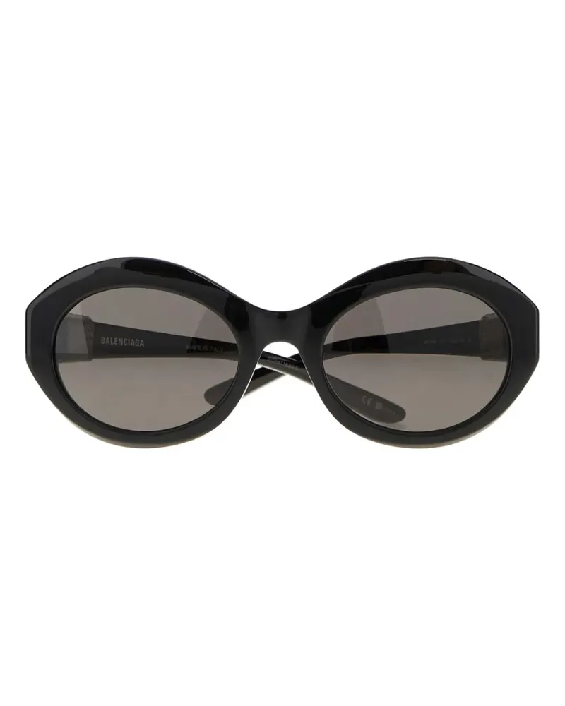 Balenciaga Sonnenbrille mit rundem Gestell - Schwarz Schwarz