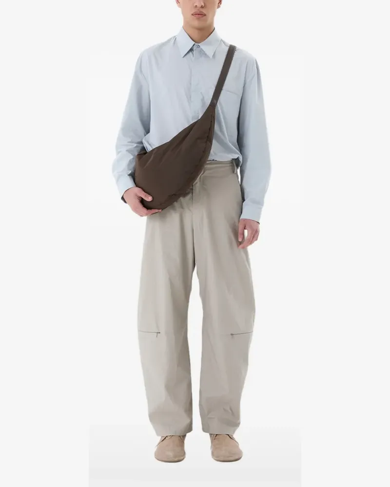 AMOMENTO Hemd mit eckiger Tasche - Blau Blau