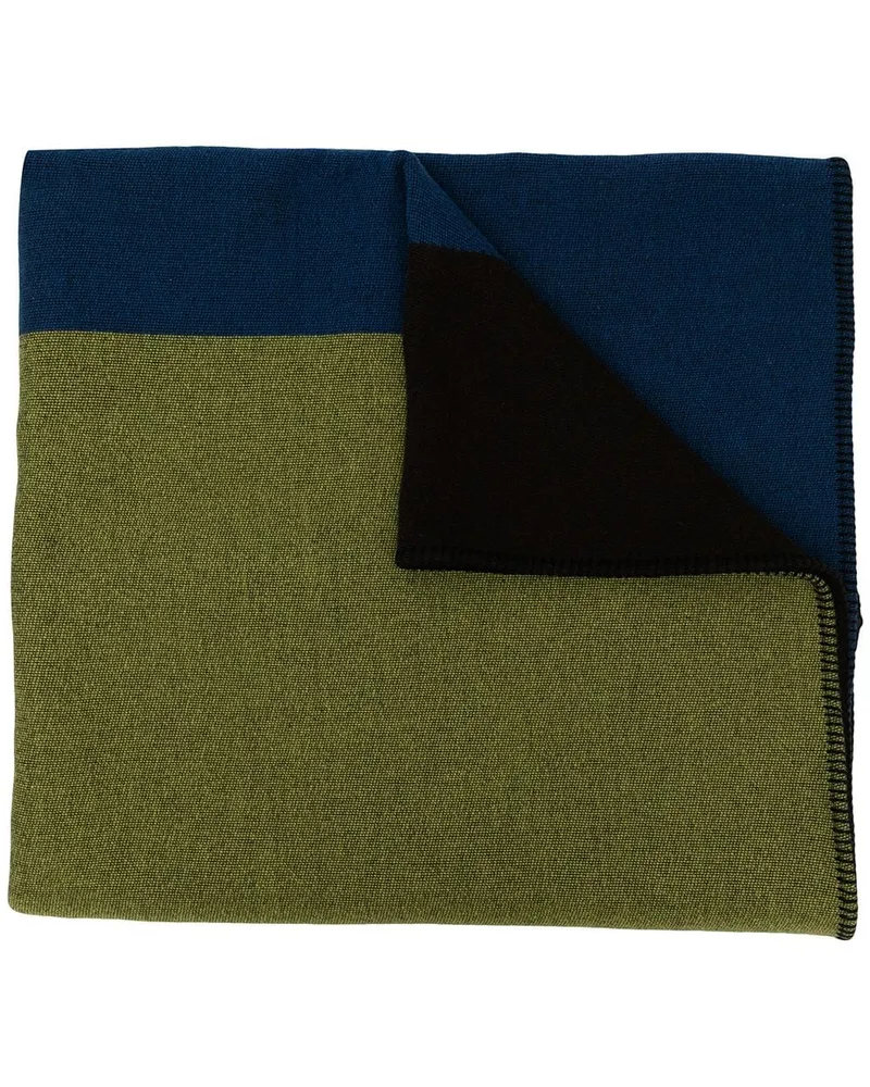 Colville Großer Schal in Colour-Block-Optik Grün
