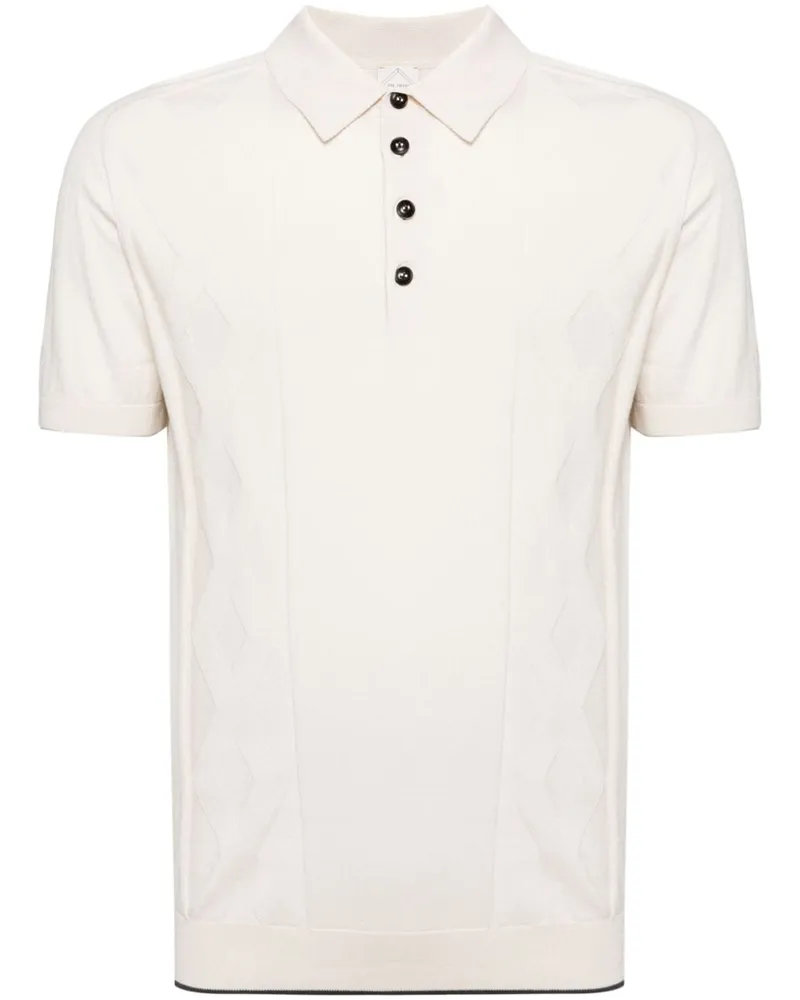 Pal Zileri Poloshirt in 3D-Strick Nude