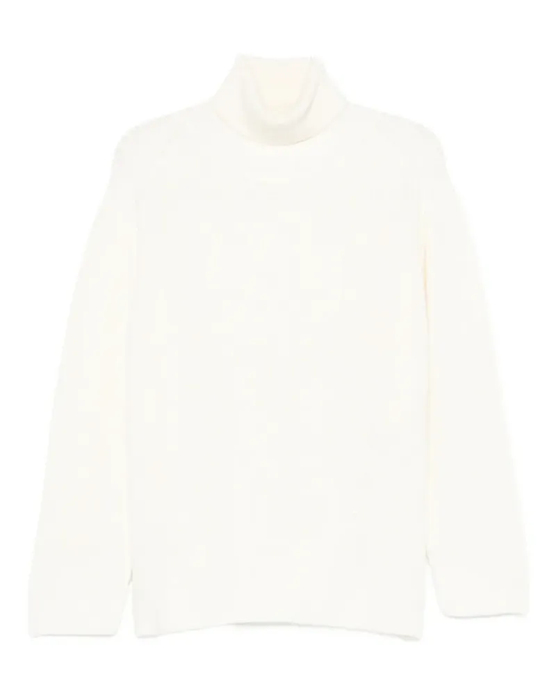 P.A.R.O.S.H. P.A.R.O H. Gerippter Pullover mit Stehkragen - Weiß Weiß