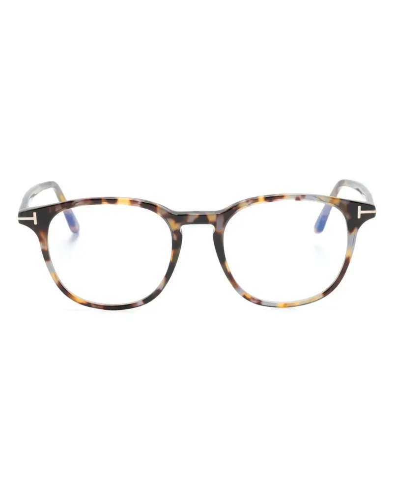 Tom Ford Ovale Brille in Schildpattoptik - Braun Braun