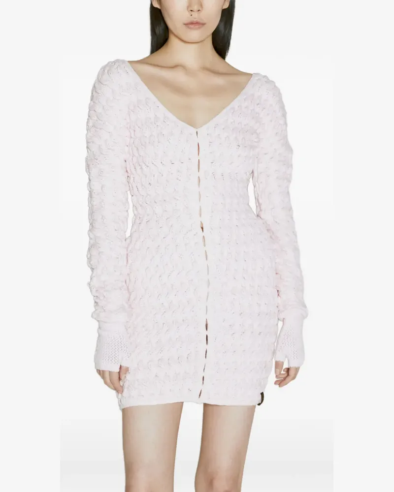 Isa Boulder Kleid mit V-Ausschnitt - Rosa Rosa