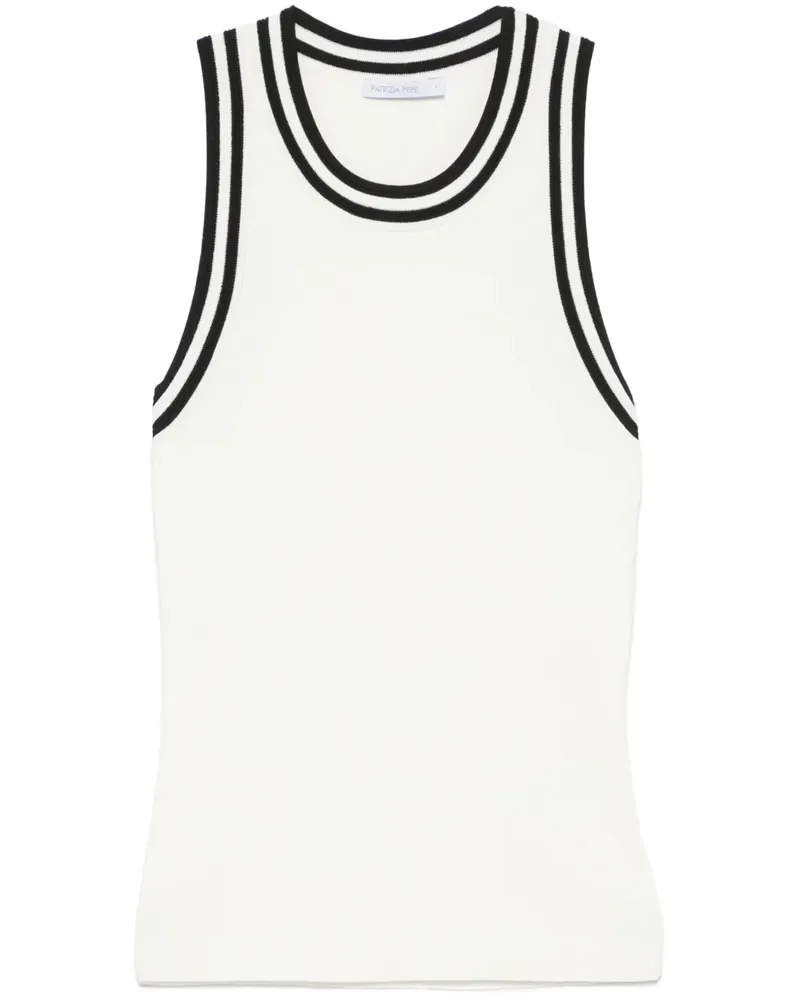 Patrizia Pepe Tanktop mit Fly-Motiv - Weiß Weiß