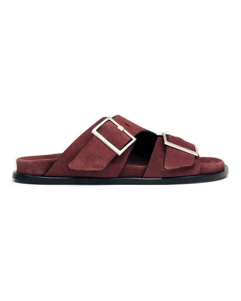 Alohas Pantoletten mit Schnallenriemen - Braun Braun