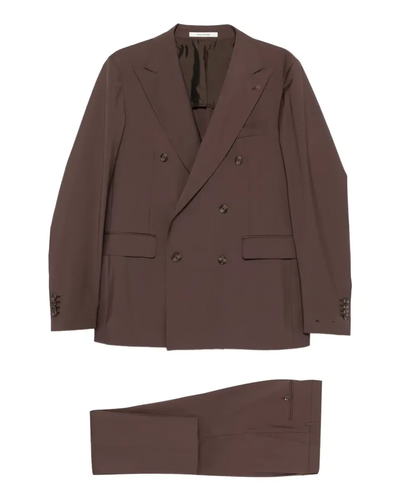 Tagliatore Doppelreihiger Anzug - Braun Braun