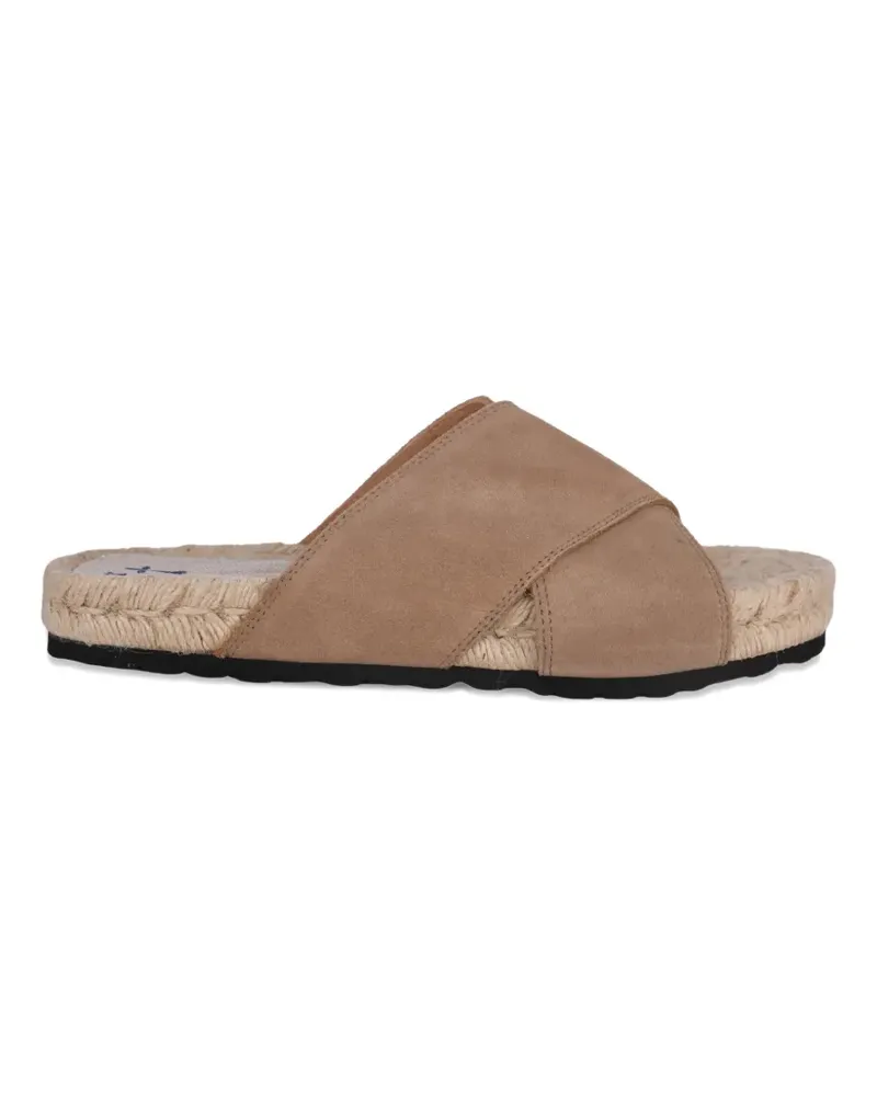 Manebí crossover-strap suede sandals - Braun Braun
