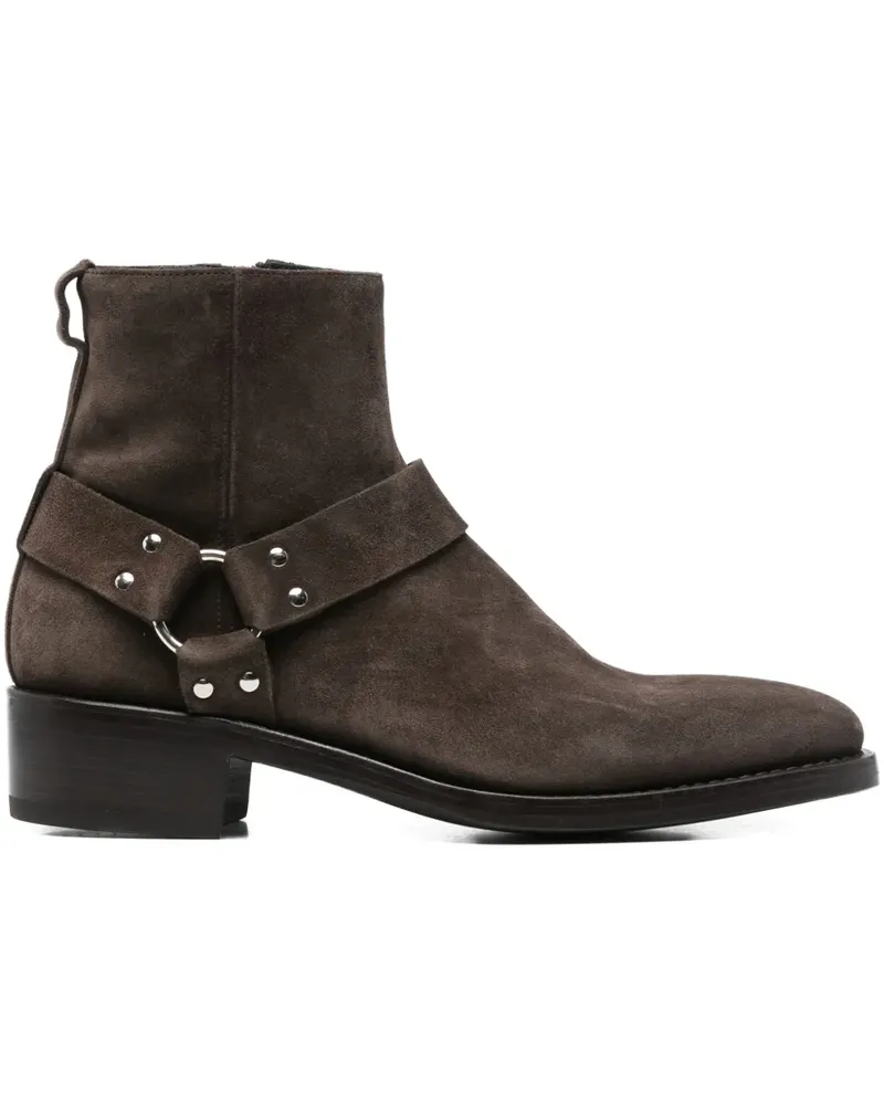 Premiata leather biker boots - Braun Braun
