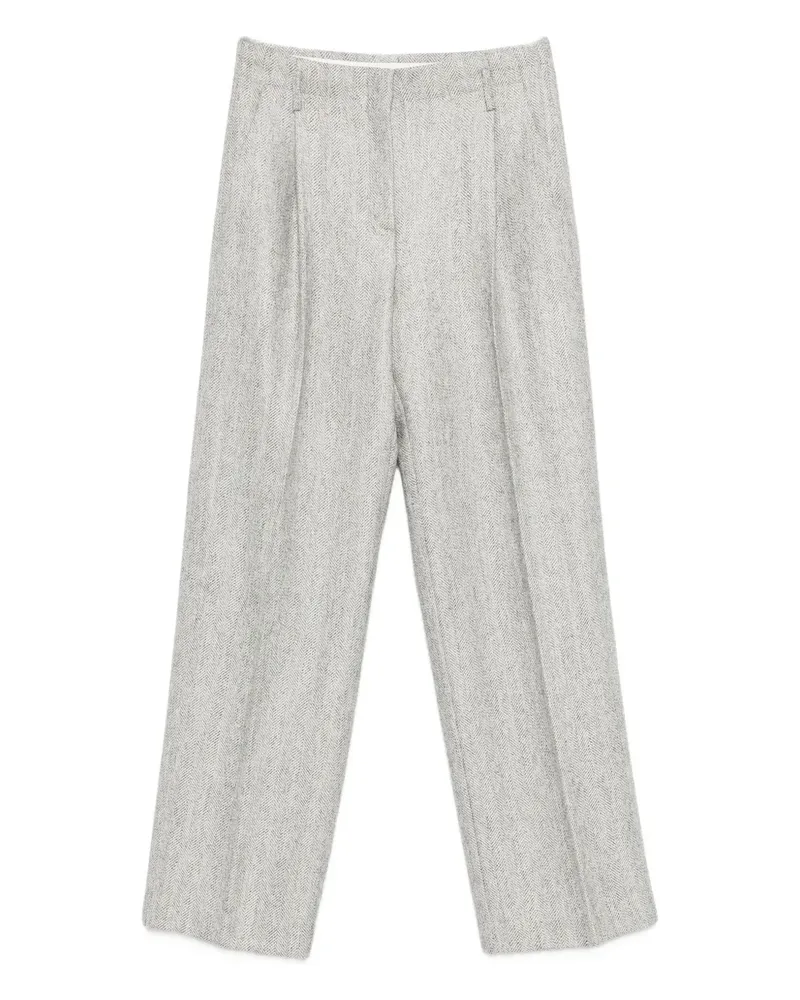 Antonelli Firenze Pandoro Hose mit Fischgrätenmuster - Grau Grau