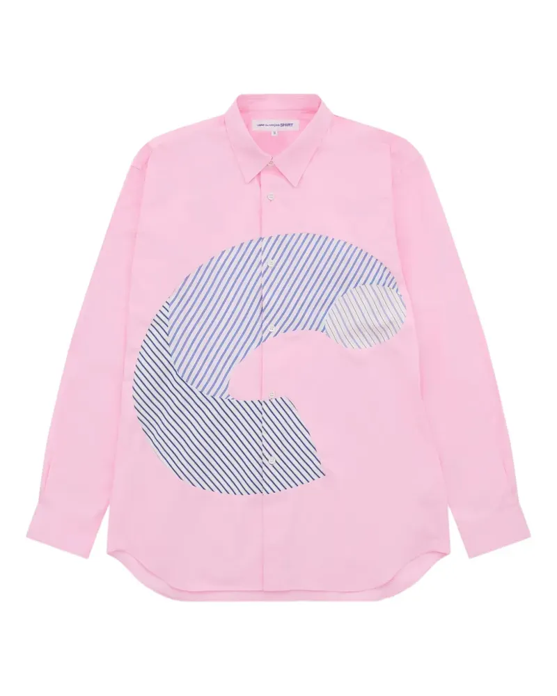 Comme des Garçons Hemd mit Kontrasteinsätzen - Rosa Rosa
