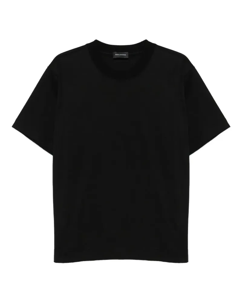 Tagliatore T-Shirt mit Rundhalsausschnitt - Schwarz Schwarz