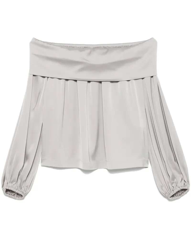 D.EXTERIOR Klassische Satinbluse - Grau Grau