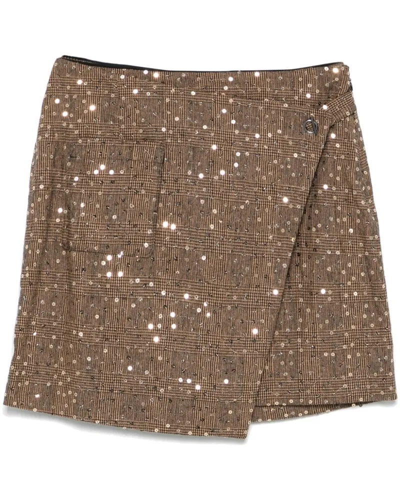 DKNY Minirock mit Pailletten - Gelb Gelb