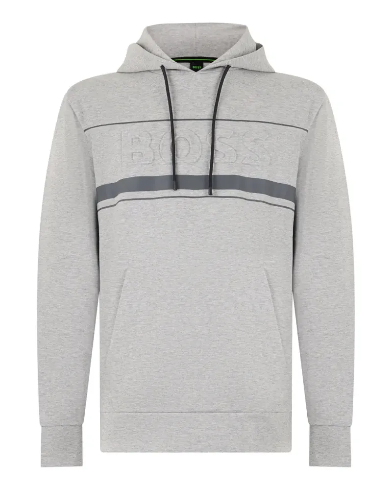 HUGO BOSS Hoodie mit Logo-Prägung - Grau Grau