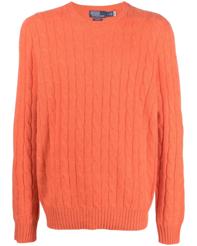 Ralph Lauren Kaschmirpullover mit Zopfmuster - Orange Orange
