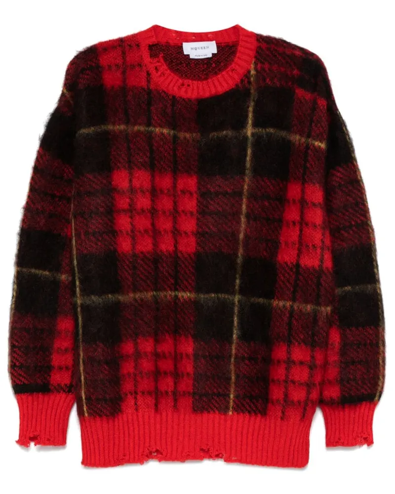 Alexander McQueen Pullover mit Schottenkaro - Rot Rot