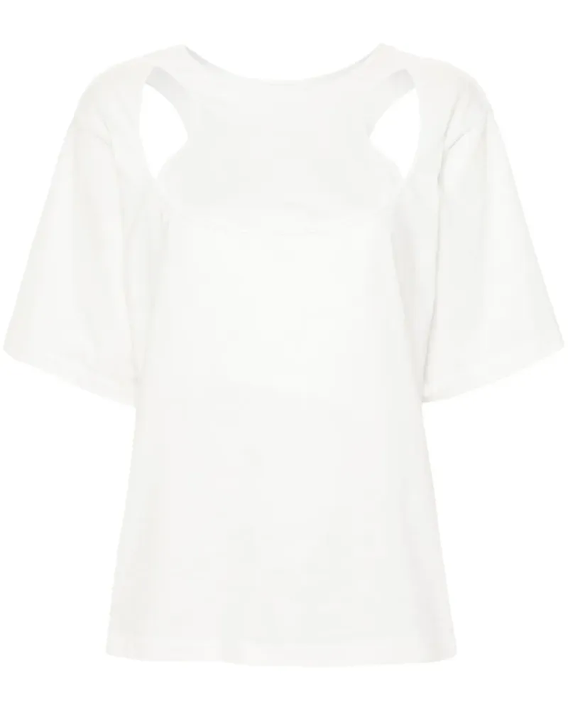 ALMAZ Hollow Out T-Shirt - Weiß Weiß