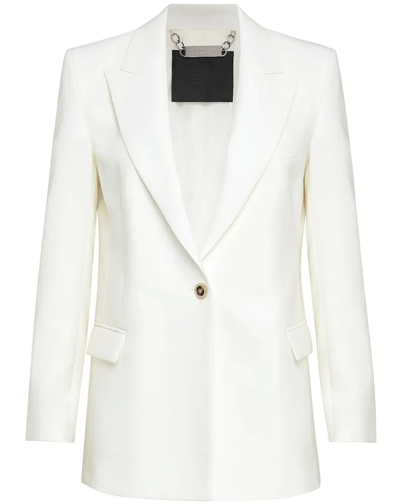 Philipp Plein Einreihiger Blazer - Weiß Weiß