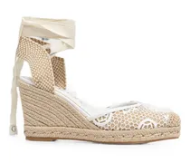 Cheyin Wedge-Espadrilles aus Häkelstrick - Nude