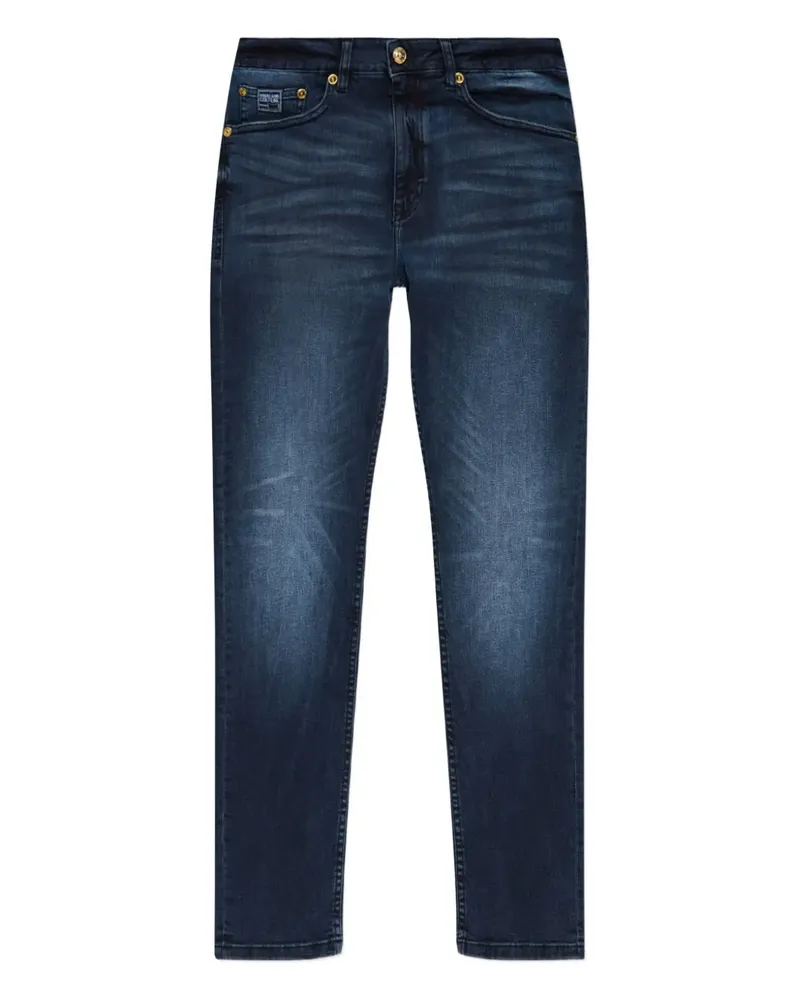 Versace Jeans Jeans mit Logo-Patch - Blau Blau