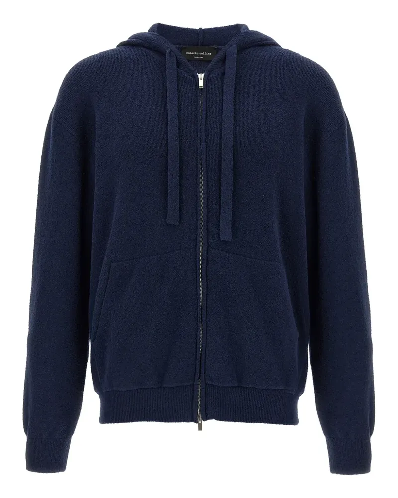 Roberto Collina Frottee-Hoodie - Blau Blau