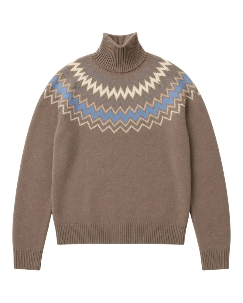 Chinti & Parker Rollkragenpullover mit Fair-Isle-Muster - Braun Braun