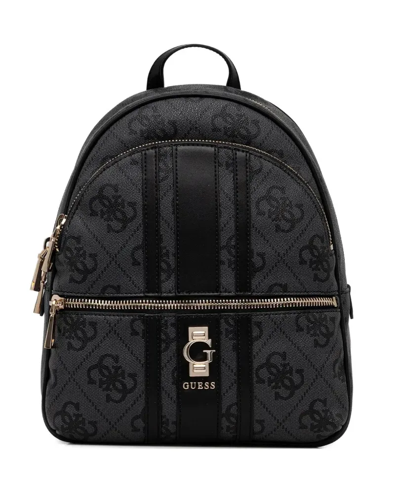 Guess Erenia logo-plaque zip backpack - Schwarz Schwarz