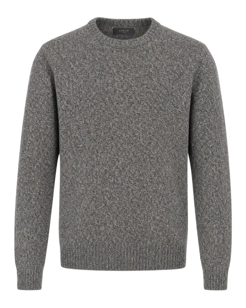 Slowear Melierter Pullover mit Rundhalsausschnitt - Grau Grau