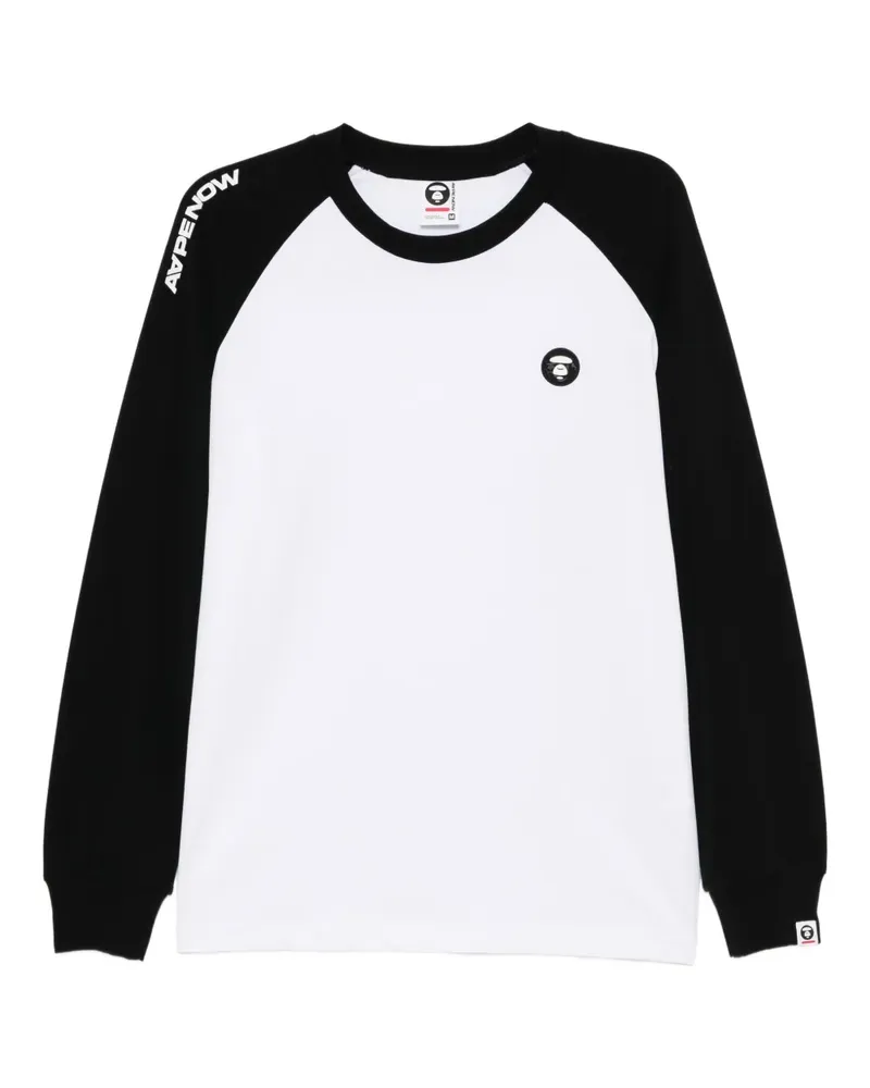 BAPE T-Shirt mit Raglanärmeln - Schwarz Schwarz