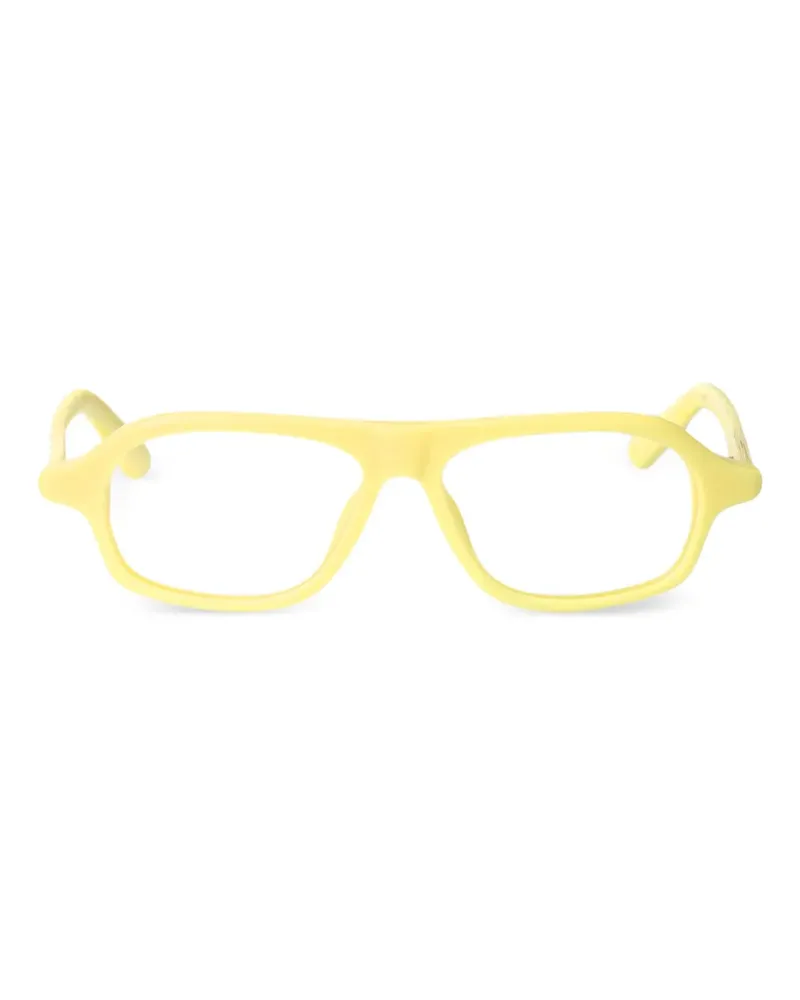Jacquemus Becane Brille mit geometrischem Gestell - Gelb Gelb