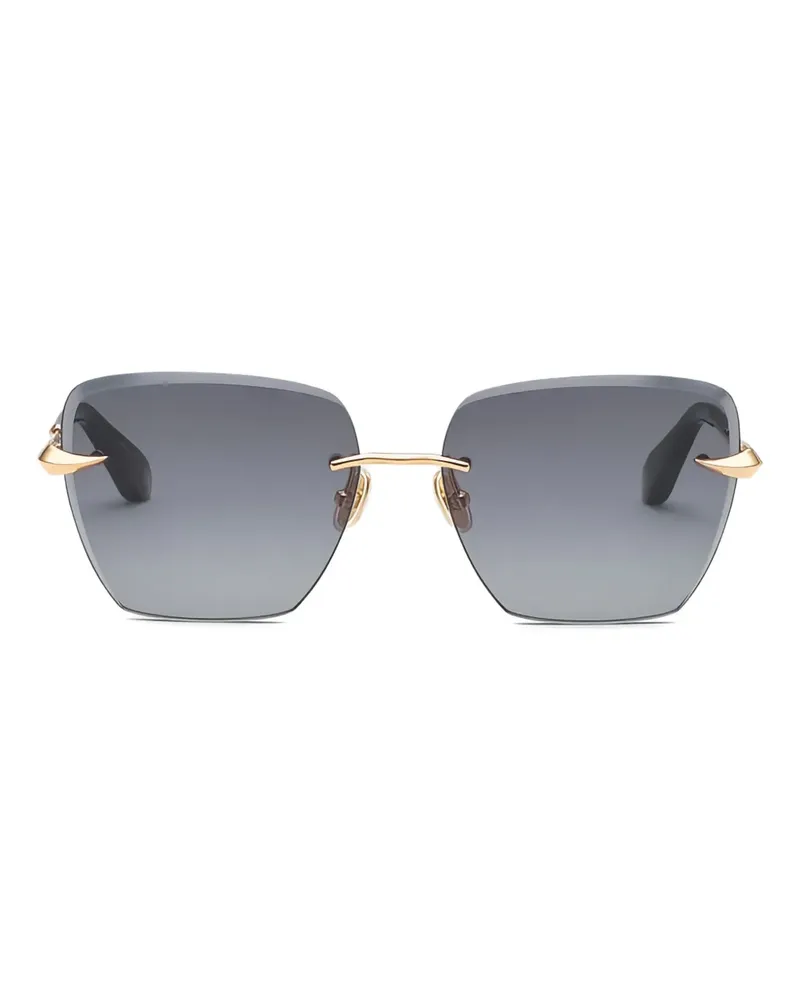 Roberto Cavalli rimless front sunglasses - Gold Gold