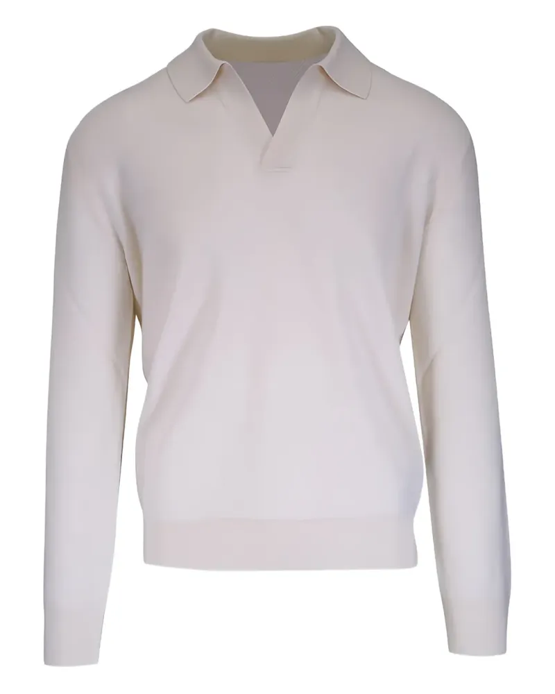 Ermenegildo Zegna Langärmeliges Poloshirt - Nude Nude