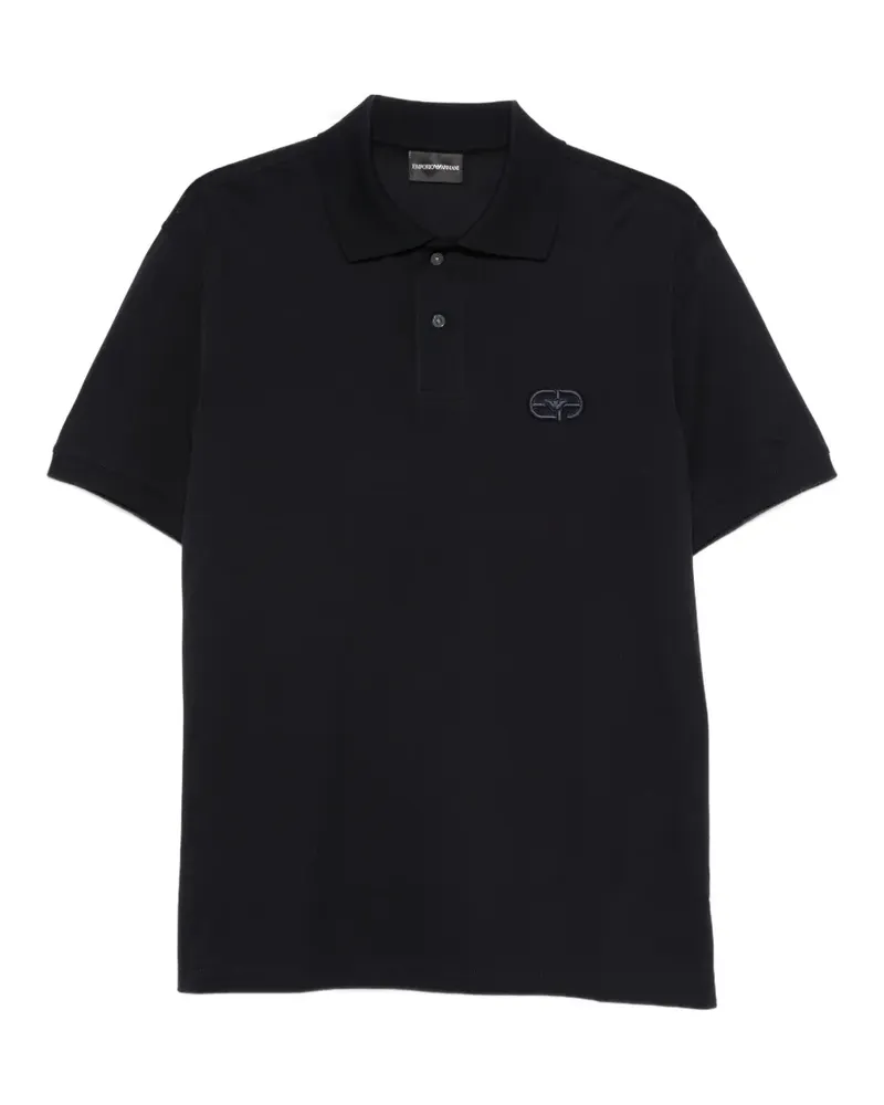 Emporio Armani Poloshirt mit Logo-Stickerei - Blau Blau
