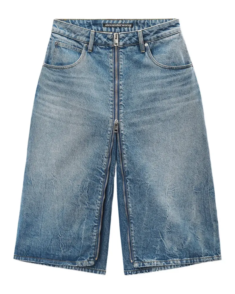 Alexander Wang zip-front midi skort - Blau Blau