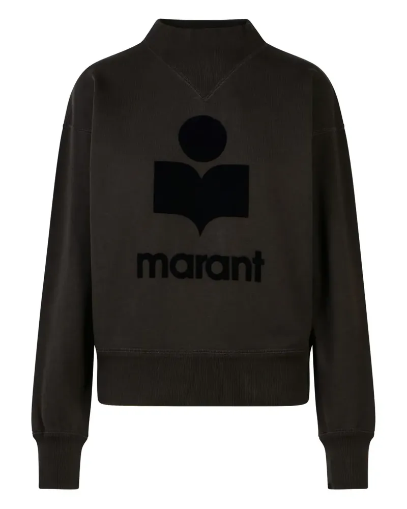 Isabel Marant Sweatshirt mit beflocktem Logo - Schwarz Schwarz