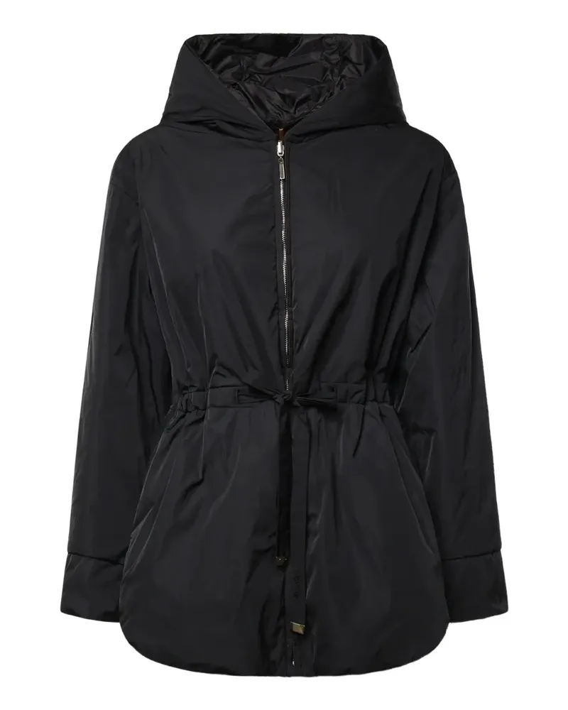 Max Mara The Cube drawstring-waist parka coat - Schwarz Schwarz