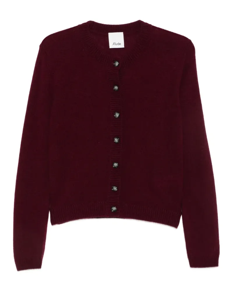 ALLUDE button-up ribbed-trim cardigan - Rot Rot