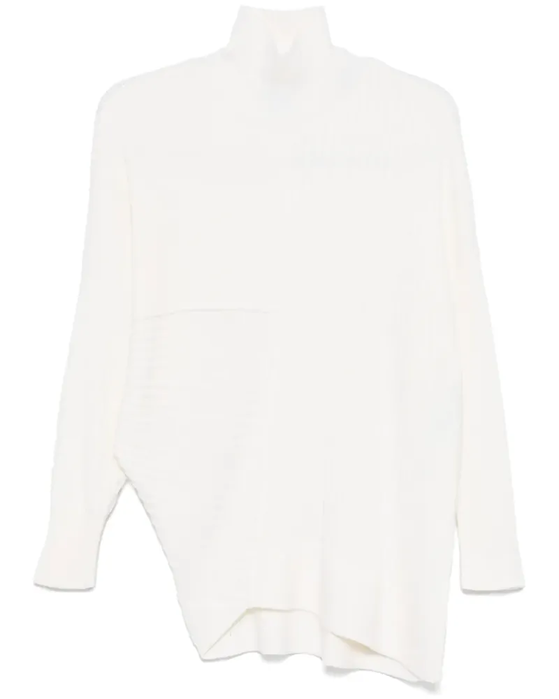 Armani Exchange Pullover mit gestreiftem Einsatz - Weiß Weiß