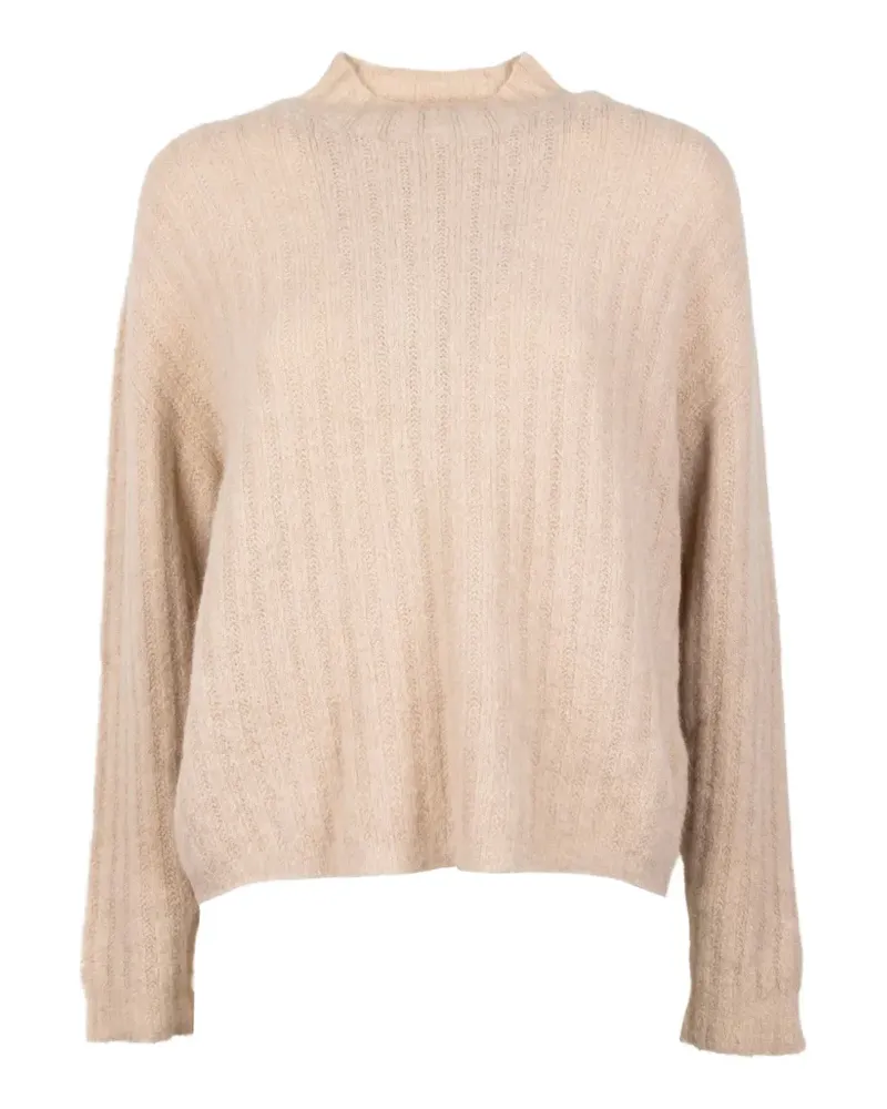 Vicario Cinque ribbed-knit high-neck sweater - Nude Nude