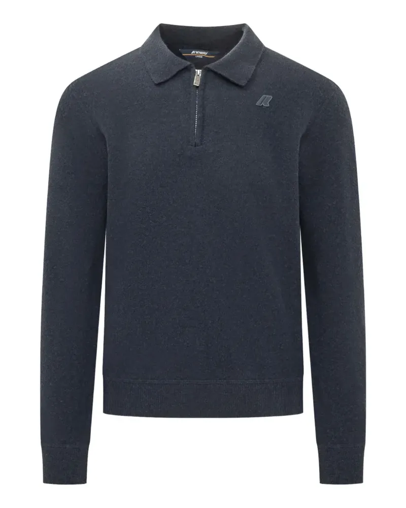 K-Way quarter-zip polo-collar sweater - Grau Grau